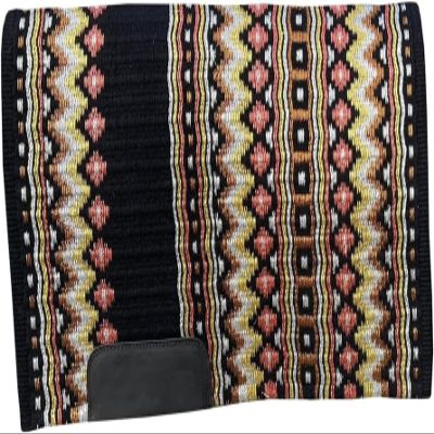 EQUIEMPRESS Western Show Saddle Pad, New Zealand Wool Top Wool Pad Sensor Flex, Adjustable, A-514 (34" x 40")