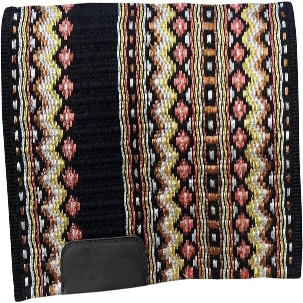 EQUIEMPRESS Western Show Saddle Pad, New Zealand Wool Top Wool Pad Sensor Flex, Adjustable, A-514 (34" x 40")