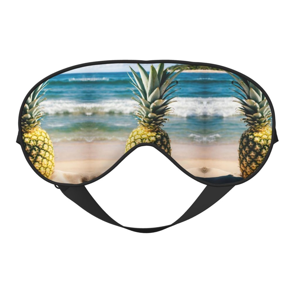 Beach Pineapple Silk-Like Sleep Mask for Men and Women