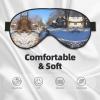 Eye Mask with Snow Street Print, Silk-Like Sleep Mask for Men and Women view 3