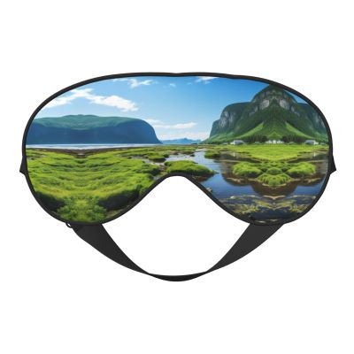Norway Fjord Nature Cape Print Silk-Like Sleep Eye Mask