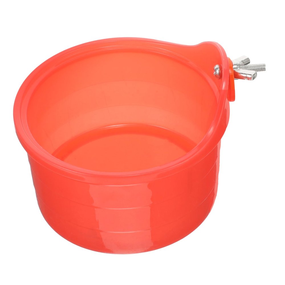 Toyvian Bird Bath for Cages - Plastic, Easy to Clean, Red for Parrots