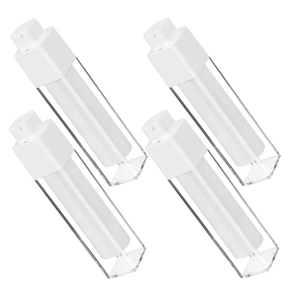 PACKOVE 4-Piece Refillable Airless Pump Bottles, Clear