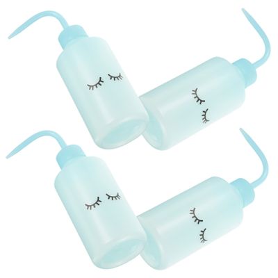 TOYANDONA 4-Pack 250 mL Plastic Bottles with Curved Neck for Precise Watering and Cleaning