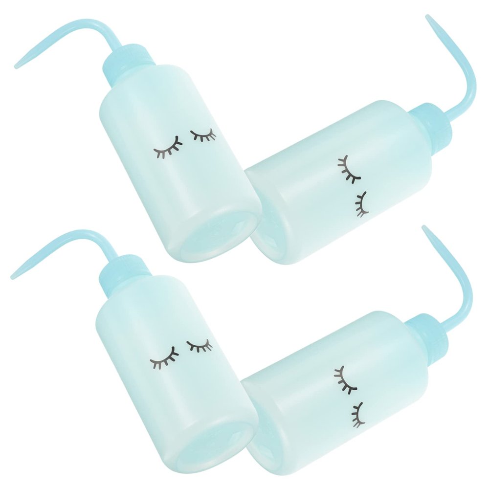 TOYANDONA 4-Pack 250 mL Plastic Bottles with Curved Neck for Precise Watering and Cleaning