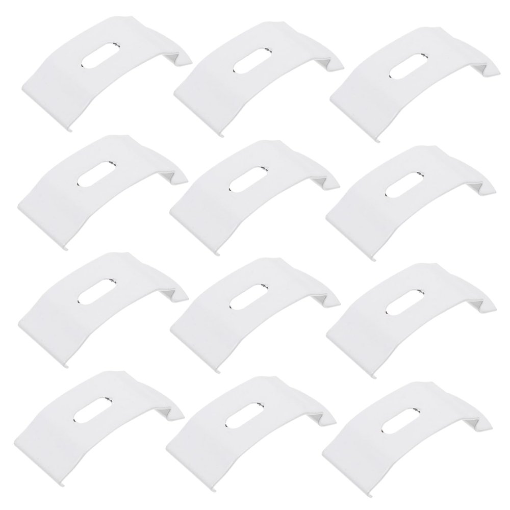 PartyKindom Metal Curtain Repair Plates, White, 20 Pack