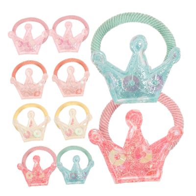 PartyKindom 10-Piece Dog Hair Bands with Crown Design