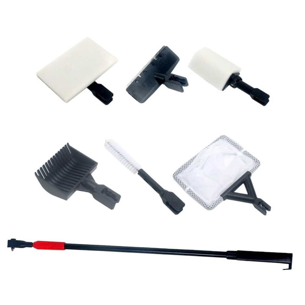 TOYANDONA 1-Set Aquarium Brush Set with Hand Grip, Portable Scraper for Easy Removal of Algae and Dirt