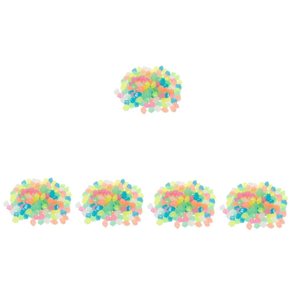 TOYANDONA 5-Pack Glow-in-the-Dark Aquarium Stones, Blue, 500 Pieces