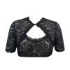 Women's Floral Lace Bodysuit Lingerie Set with Garter Belt view 4