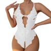 Women's Sexy Red Lace Babydoll Bodysuit view 1