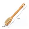 Body Care Brush with Wooden Handle, Double-Sided, Yellow view 2