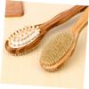 Body Care Brush with Wooden Handle, Double-Sided, Yellow view 4