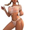Women's Sexy Lace Lingerie Set with High-Waisted Slip view 1