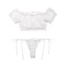 Women's Sexy Lace Lingerie Set with High-Waisted Slip view 2