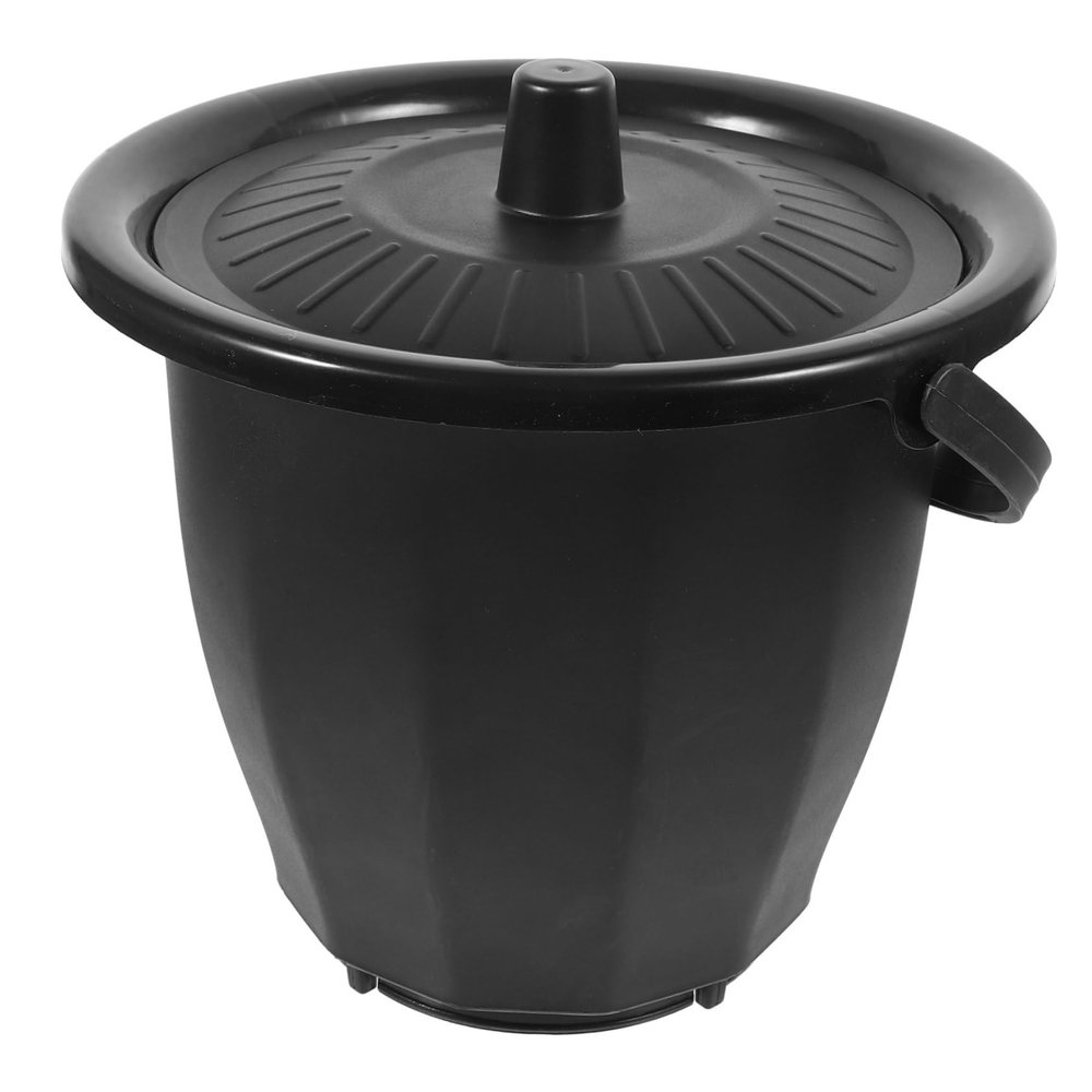 Vaguelly Plastic Emesis Basin and Portable Urinal with Lid, Round Design, Easy to Clean