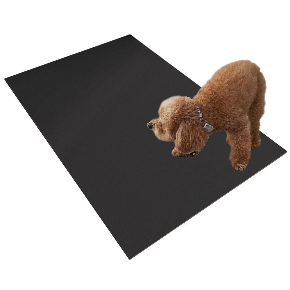 Dog and Cat Bowl Mat - Large Non-Slip Pet Feeding Mat, Wipeable, Cut to Size, Durable Floor Protection Mat, Dark Gray