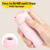 Nisone Travel Cream Dispenser Bottle Set, Travel Bottles, Toiletry Bag, TSA-Approved, Travel Accessories, 5-Piece (Pink) view 4