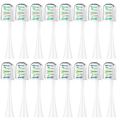 Replacement Brush Heads for Philips Sonicare, 16 Count, Soft Bristles, White