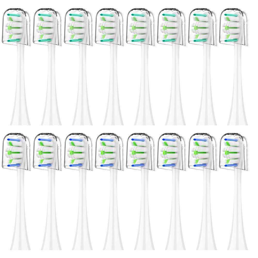 Replacement Brush Heads for Philips Sonicare, 16 Count, Soft Bristles, White