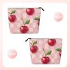 Cute Makeup Bag for Wallet, Cosmetics, Travel, and Leisure, with Zipper, Cherries 9, One Size view 2