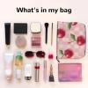 Cute Makeup Bag for Wallet, Cosmetics, Travel, and Leisure, with Zipper, Cherries 9, One Size view 3