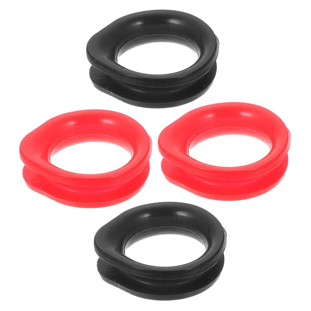 ibasenice 4-Piece Silicone Finger Rings for Hair and Pet Scissors, Non-Slip
