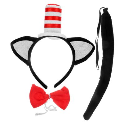 VALICLUD Cat Headband with Tail and Bow Accessories