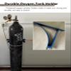 Oxygen Cylinder Wall-Mount Holder with Screws, Metal Stand with Safety Chain (5 pcs, L-35 cm/13 3/4 in) view 3