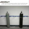 Oxygen Cylinder Wall-Mount Holder with Screws, Metal Stand with Safety Chain (5 pcs, L-35 cm/13 3/4 in) view 4