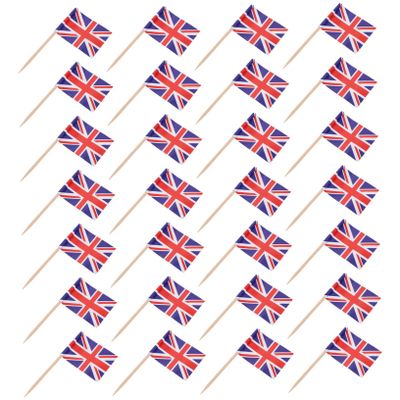 HOMOBABE 200-Piece Country Flag Toothpick Cupcake Toppers