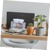 Transparent Acrylic Tissue Box, Flip-Top Style for Desk view 4