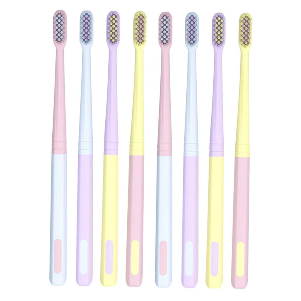 Soft Adult Toothbrushes, 8-Piece Set, Japanese Style