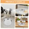 Toyvian 25.3 cm Flat Stainless Steel Pet Bowl with Non-Slip Base view 3