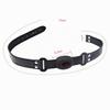 Black Open-Mouth Silicone Gag with Leather Straps, Soft, Elastic, Ventilated view 2