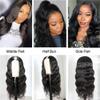 Bamboo Sea U-Part Wig for Women with Wavy Hairline, Brazilian Remy Human Hair, 24 Inches view 4