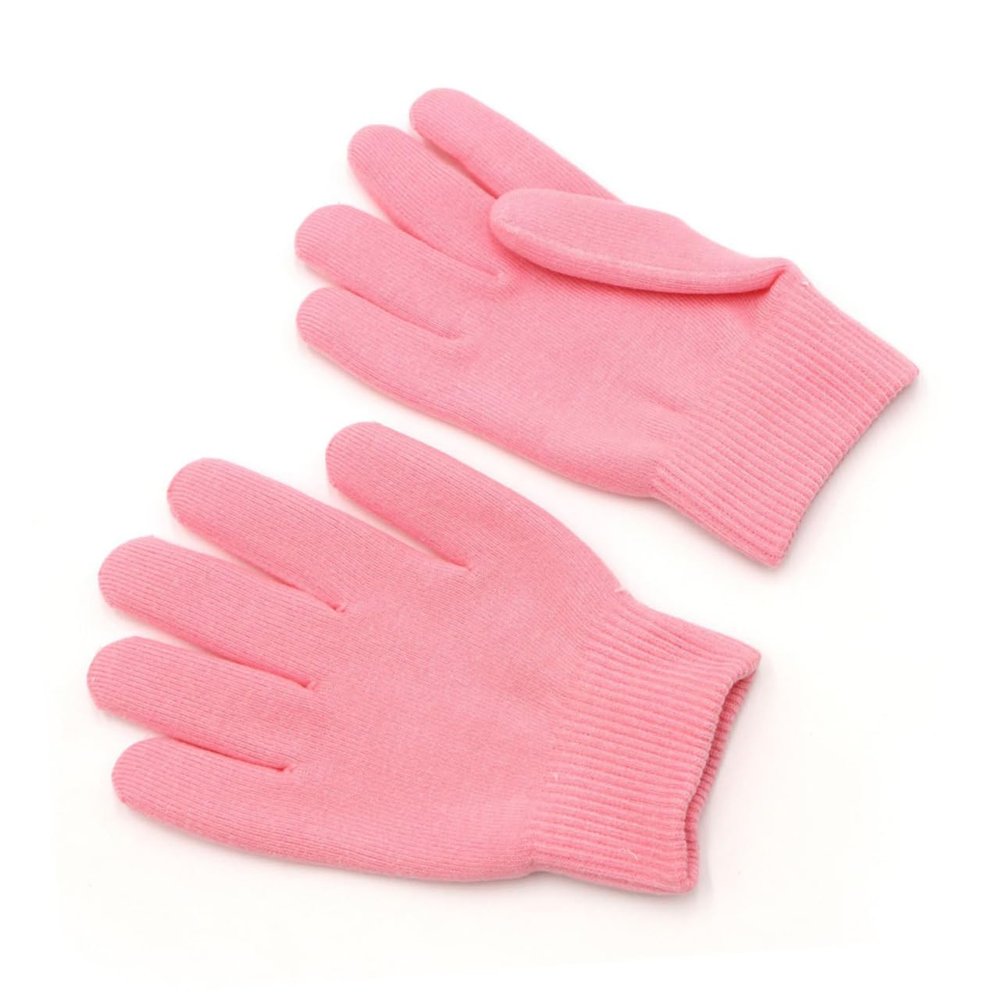 Natural Gel Beauty Gloves for Hand Care, Pink, Elastic Fiber