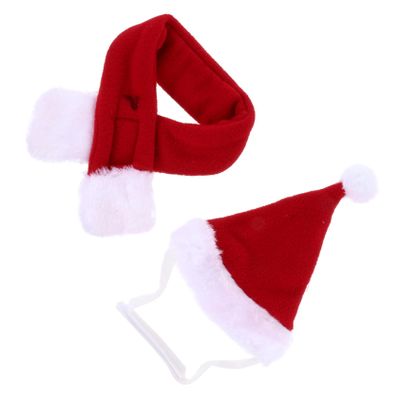 BESPORTBLE 2-Piece Dog Christmas Hat and Scarf Set