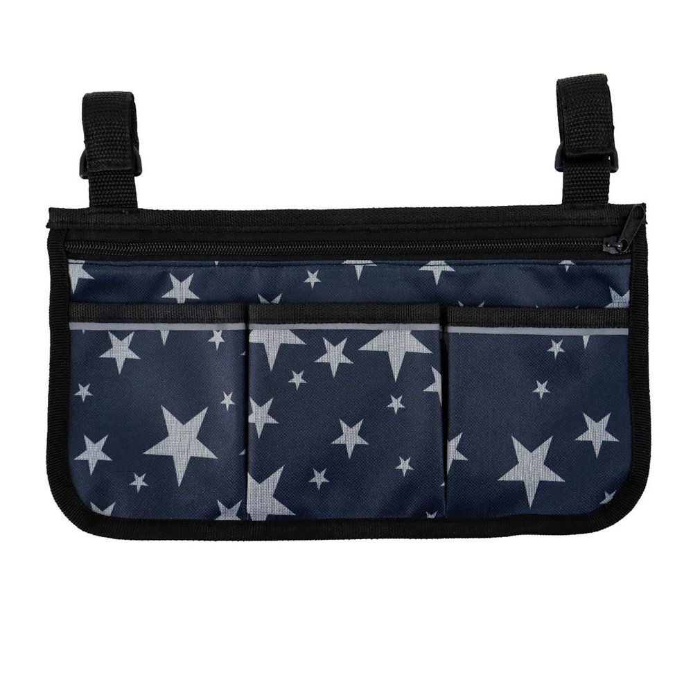 Wheelchair Armrest Organizer Bag with Reflective Strip
