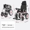 LESBJFDM Reclining Folding Electric Wheelchair for Adults, 500W Motors, 15 km Range, Adjustable Footrest view 2