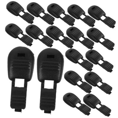 Veemoon Nylon Shoelace Clips, 100-Pack, Black, 38 mm