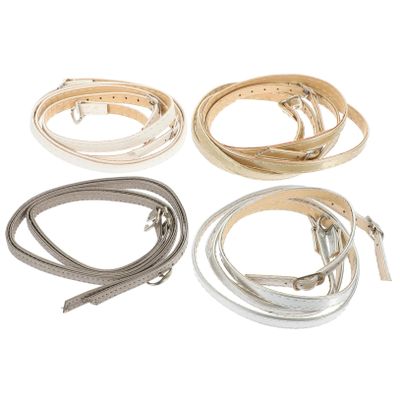 LIFKOME 4-Pair Leather High-Heel Shoe Straps with Buckles