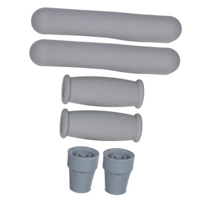 2-Piece Rubber Crutch Grips for Crutches and Walking Canes