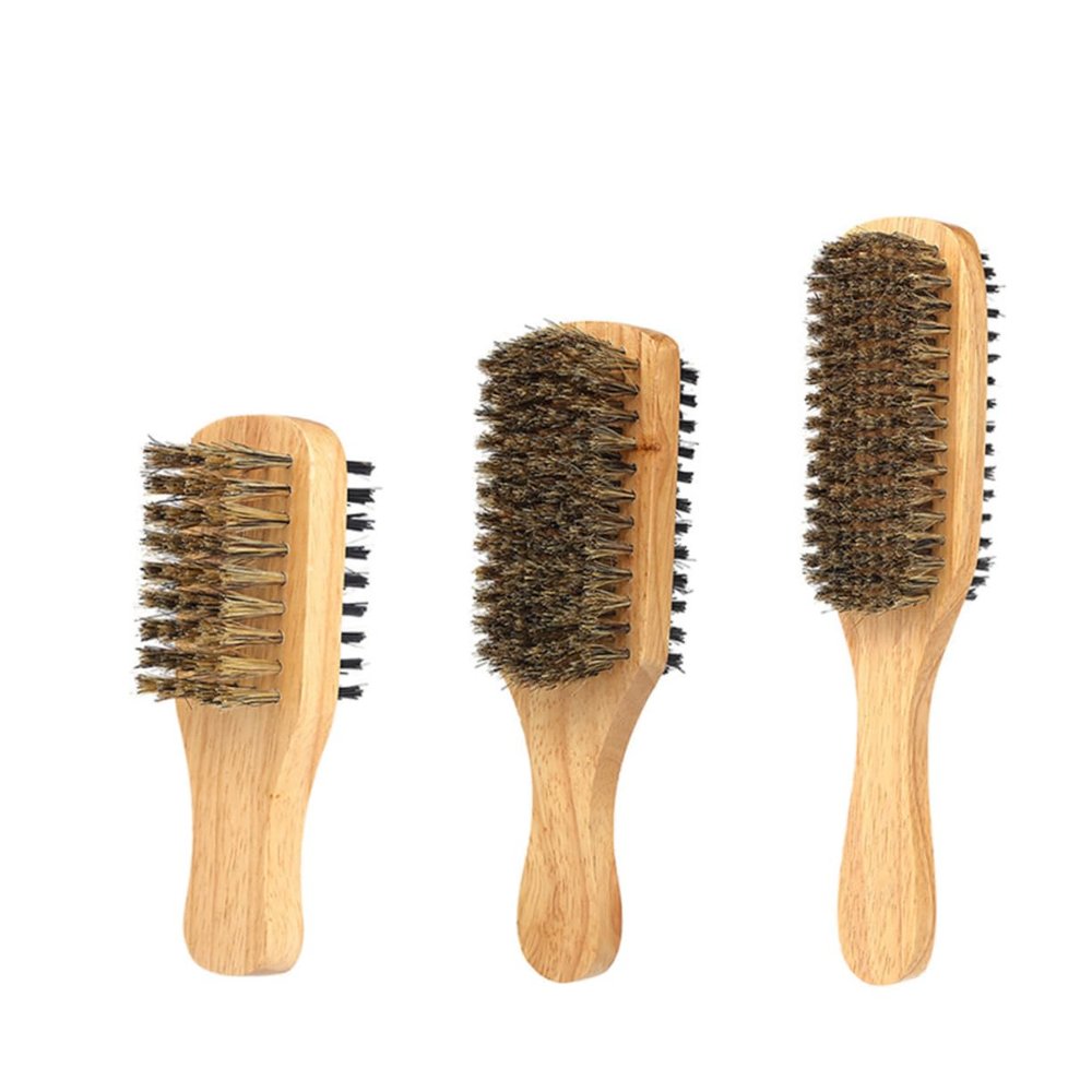 SKISUNO 3-Piece Beard Brush Set with Boar Bristles