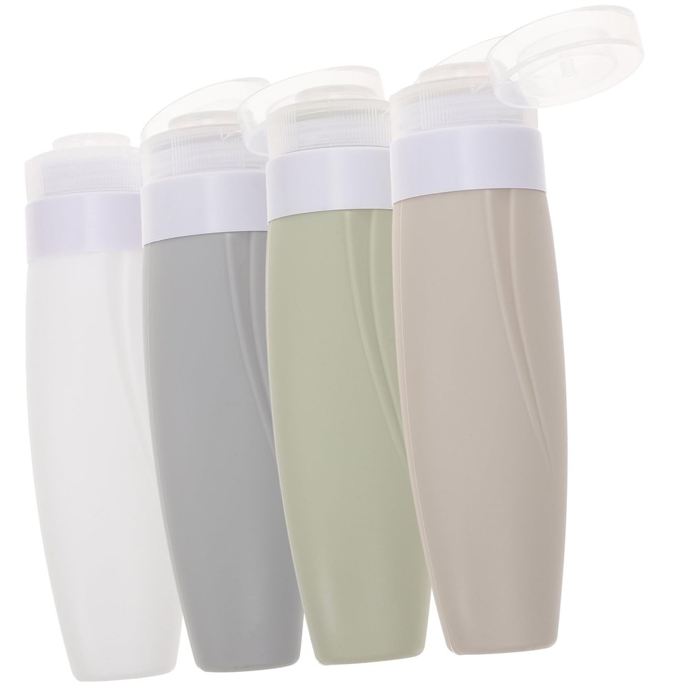WRITWAA 4-Pack 90 mL Leakproof Reusable Silicone Travel Bottles