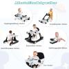 GOPLUS 6-in-1 Baby Walker with Adjustable Speed, 3 Heights, Tray, Music, Lights & Foldable Airplane Design, White, 6–18 Months view 2
