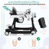 GOPLUS 6-in-1 Baby Walker with Adjustable Speed, 3 Heights, Tray, Music, Lights & Foldable Airplane Design, White, 6–18 Months view 3