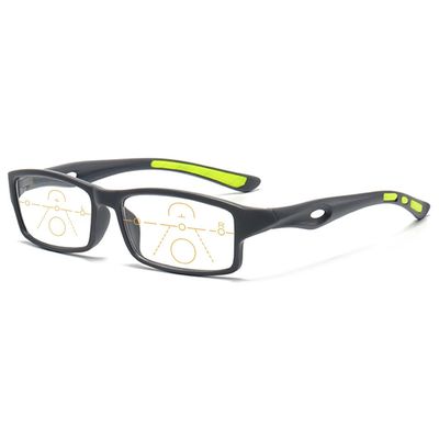 ABETOS Progressive Multifocal Reading Glasses, Sporty Lightweight Blue-Light Blocking, Gray, +2.5