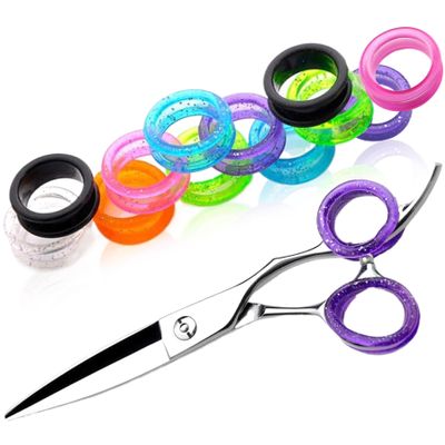 12pcs Silicone Finger Rings for Dog Grooming Scissors