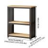 CTREVL Aquarium Stand with 2-Tier Shelves, Adjustable Shelf Height, 100 kg Max Load, Black, 90 x 40 cm view 2